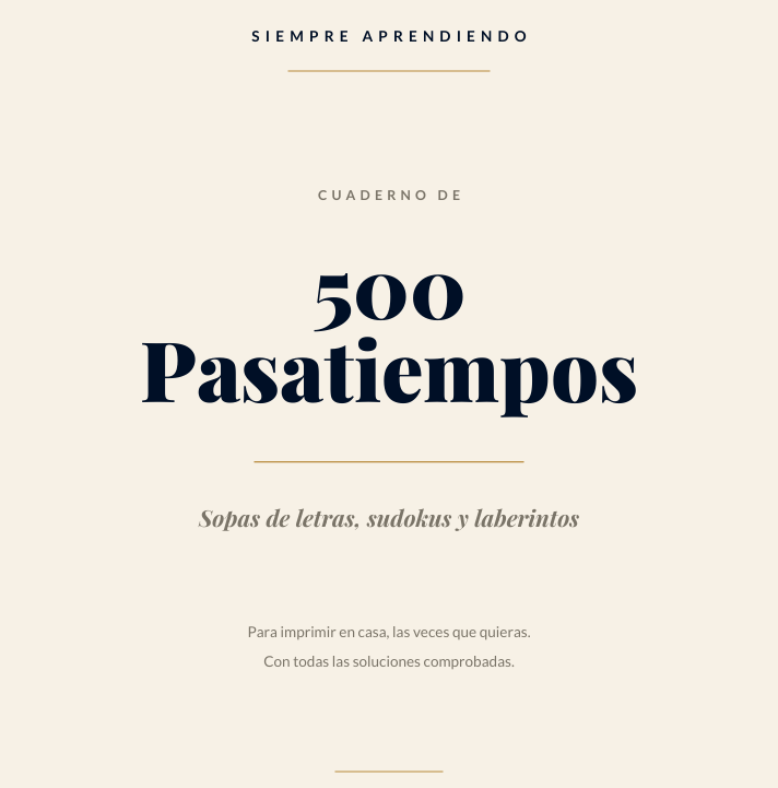 El Manual de los 500 Pasatiempos · 504 páginas