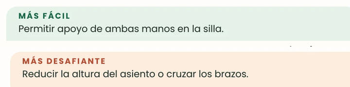 Versión más fácil y más desafiante