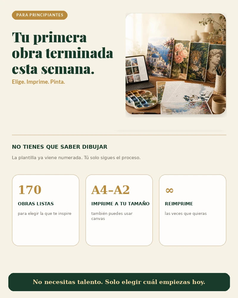 Tu primera obra terminada esta semana