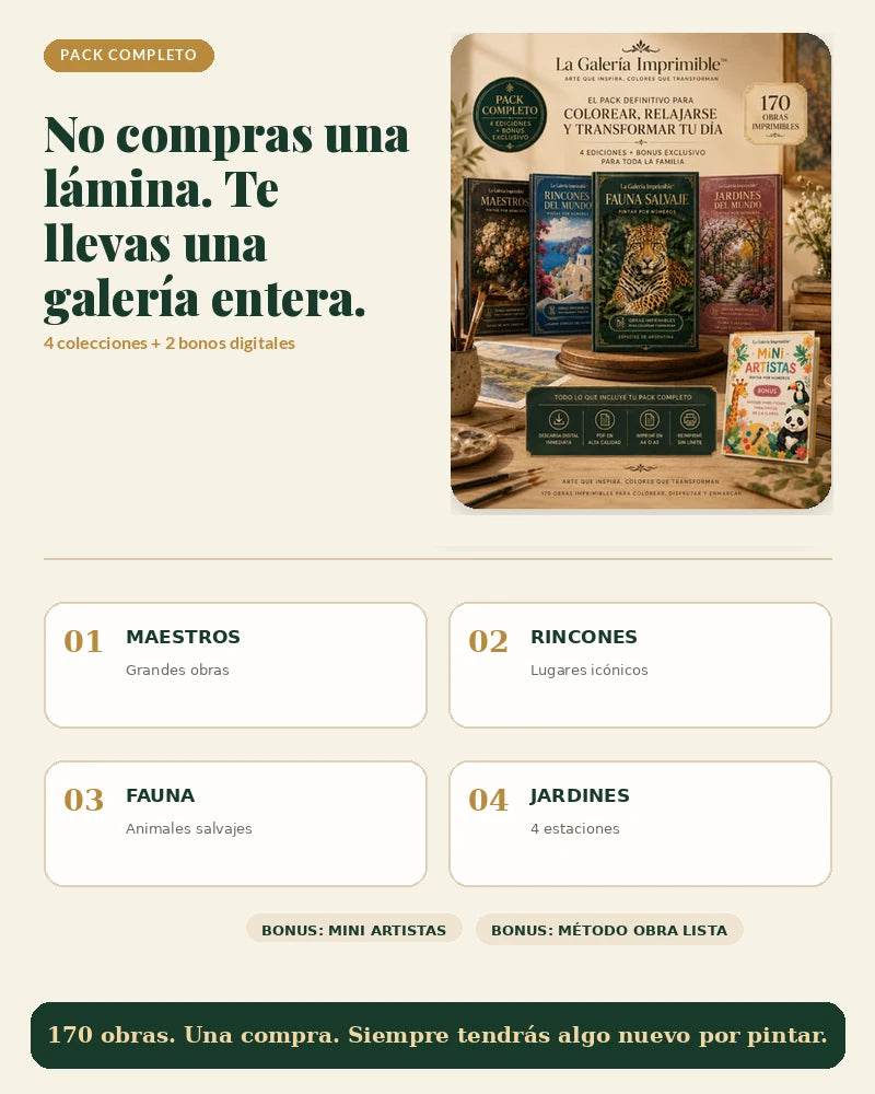 No compras una lamina, te llevas una galeria entera