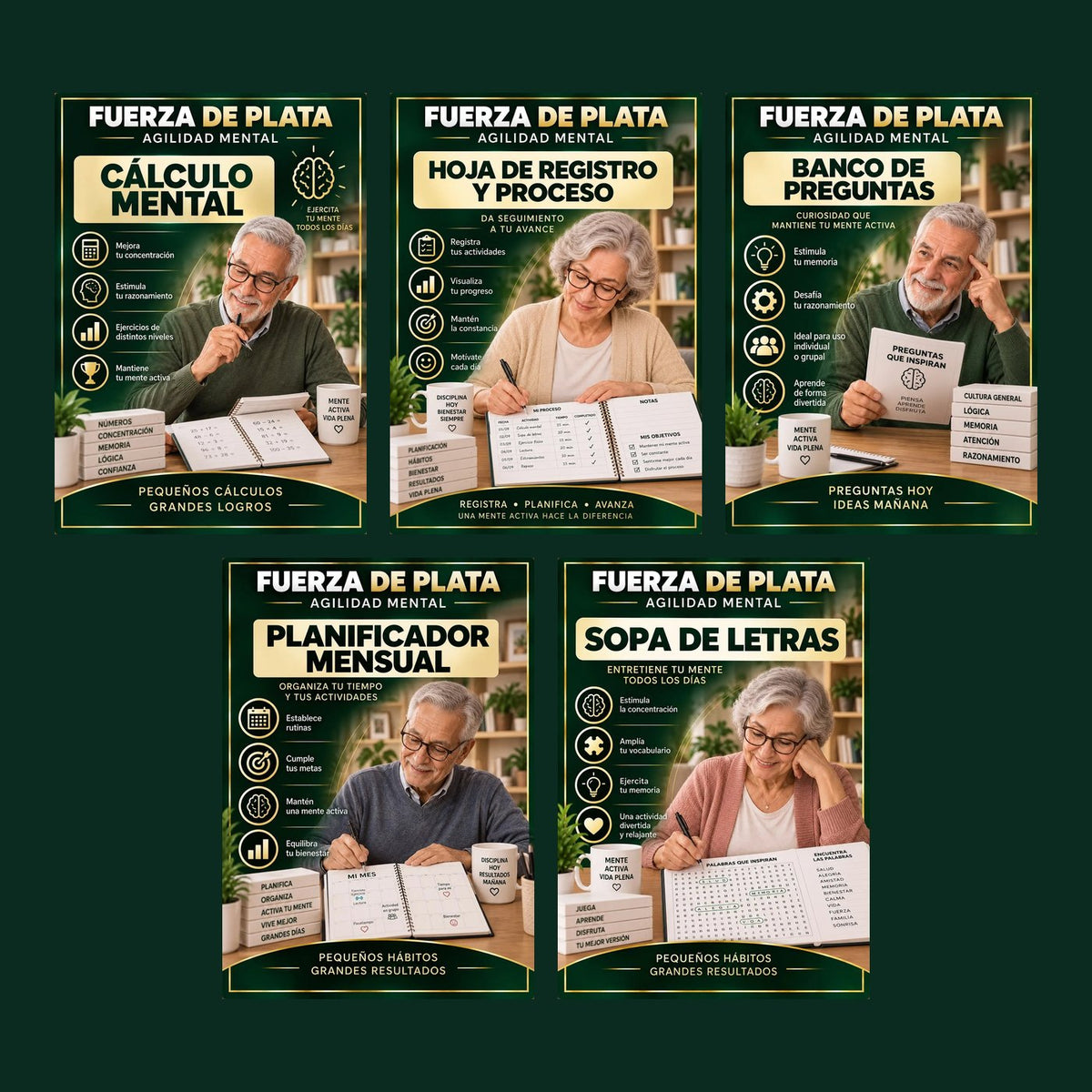 Los cinco cuadernos de Mente Activa
