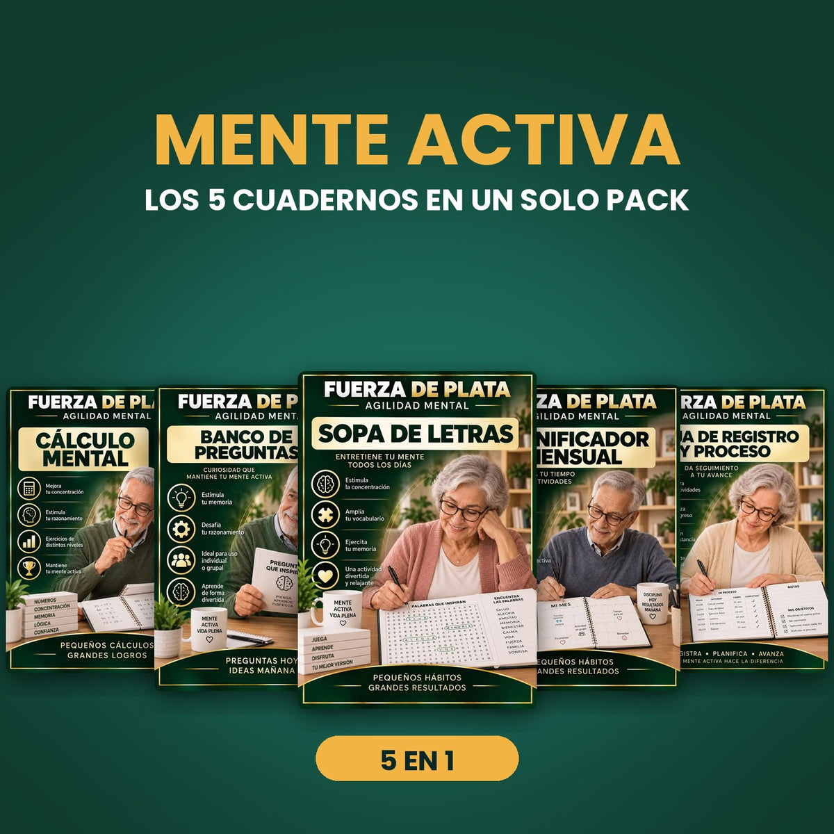 Mente Activa: los 5 cuadernos en un solo pack